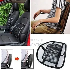 2pcs Chair Back Support Massager Cushion Mesh Relief Lumbar