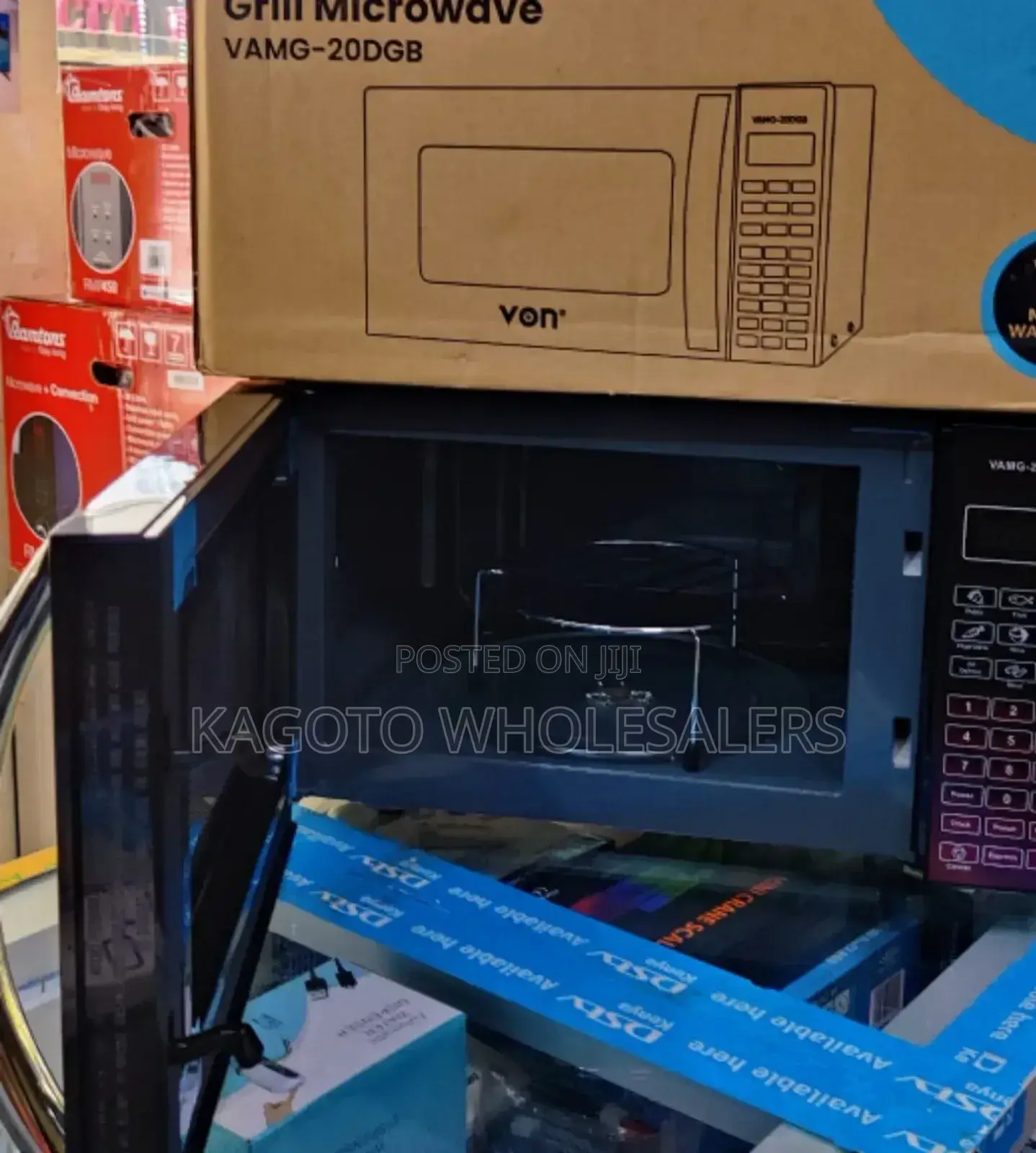 20l Von Microwave Digital Black (With Grill) *Vam/Gb