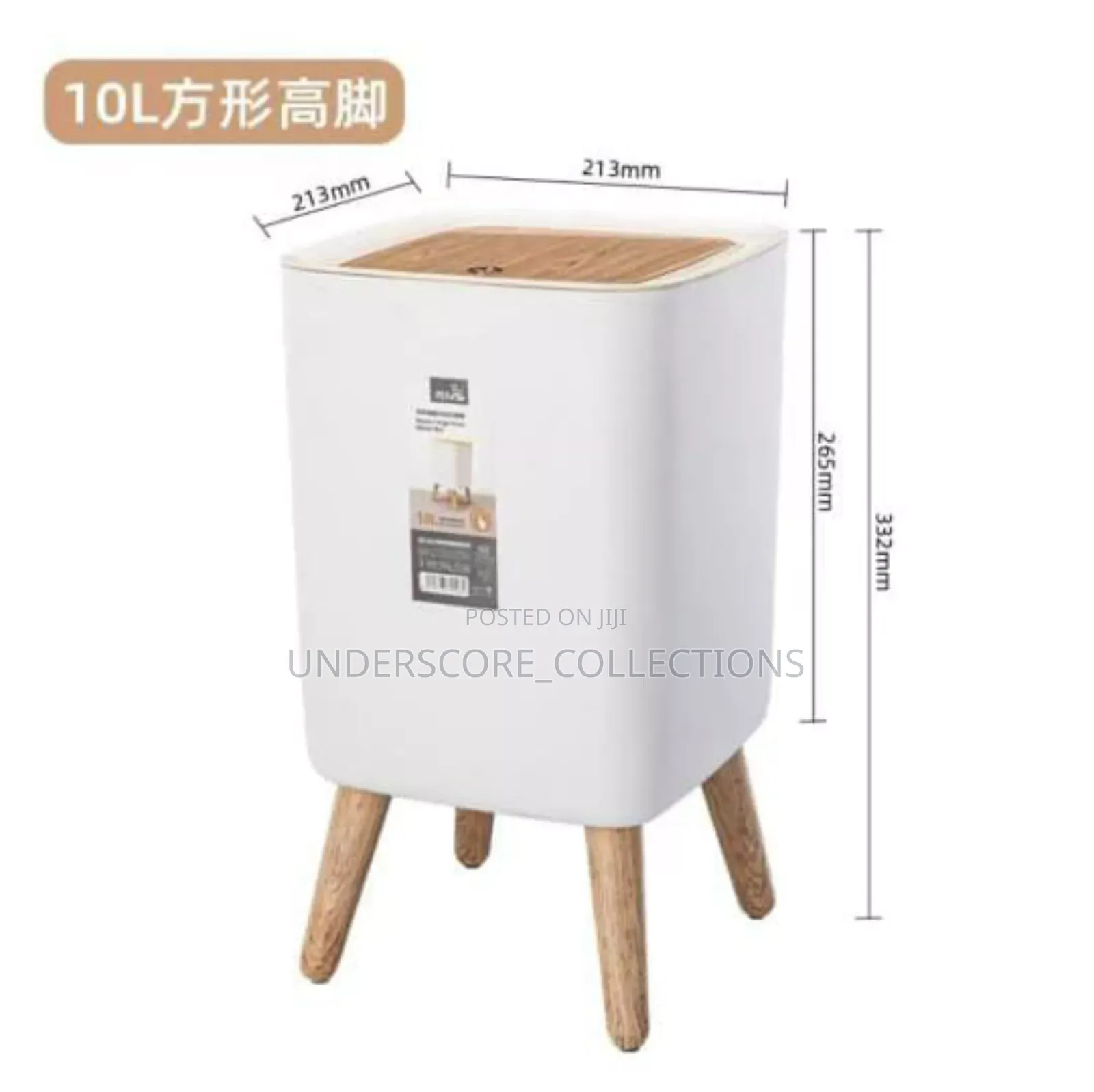 10 Liters Large-Capacity Plastic Home Kitchen Trash Can