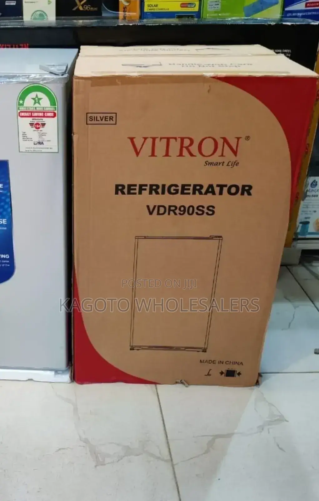 Silver Vitron Single Door Fridge 90 Litres Vrf* S/90*
