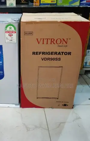 Silver Vitron Single Door Fridge 90 Litres Vrf* S/90*