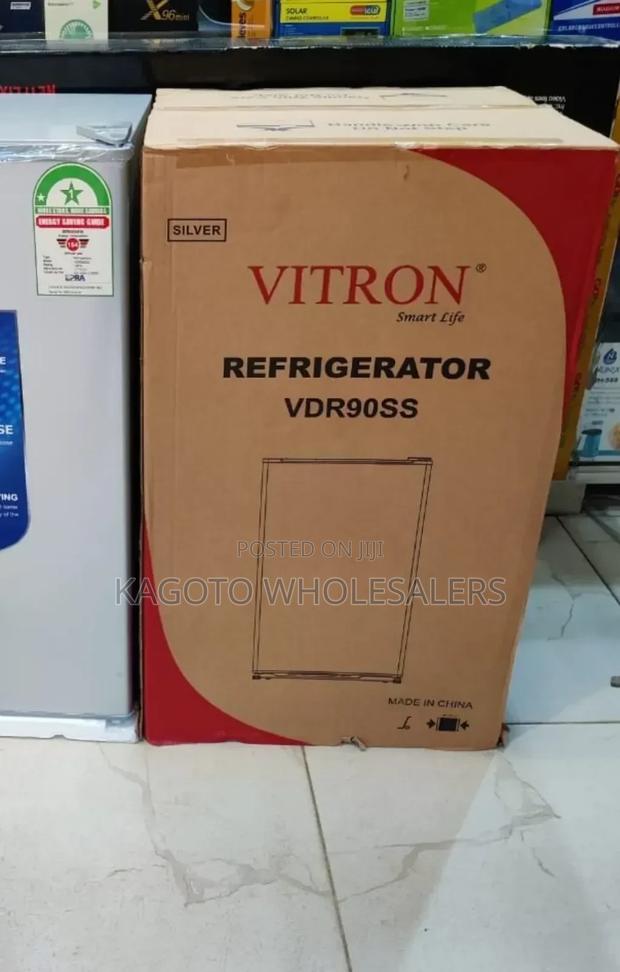 Silver Vitron Single Door Fridge 90 Litres Vrf* S/90*