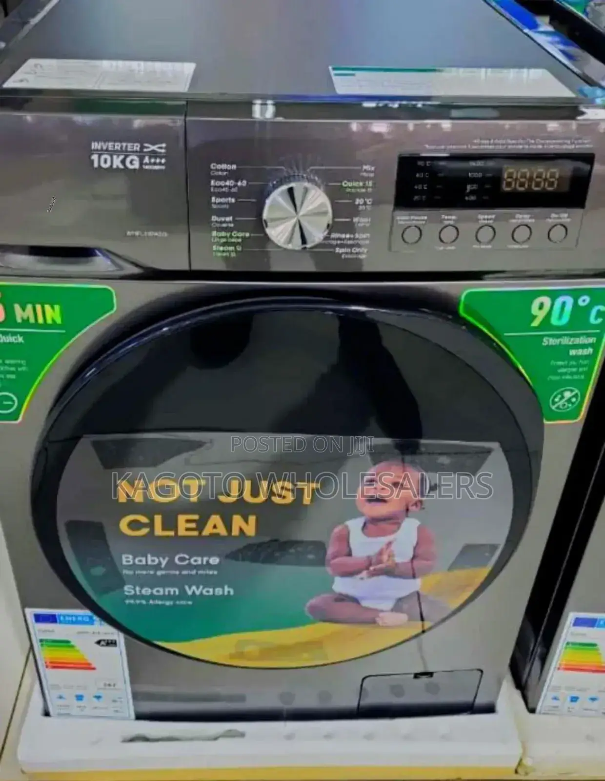 Syinix Front Load Washing Machine 10kg Wash ,Spin S*10*K
