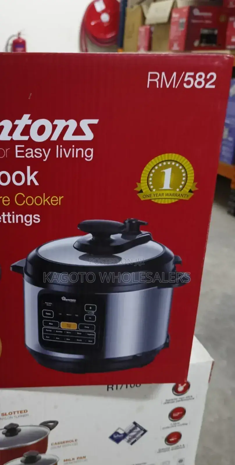 6 Litres Ramtons Electric Pressure *Cooker * -12 Setting Rc