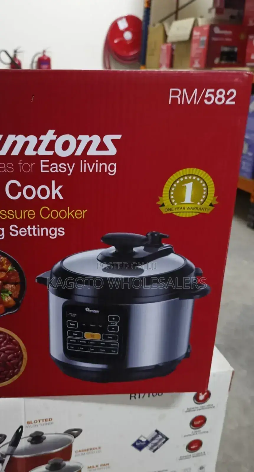 6l Ramtons Electric Pressure *Cooker * -12 Setting Rc