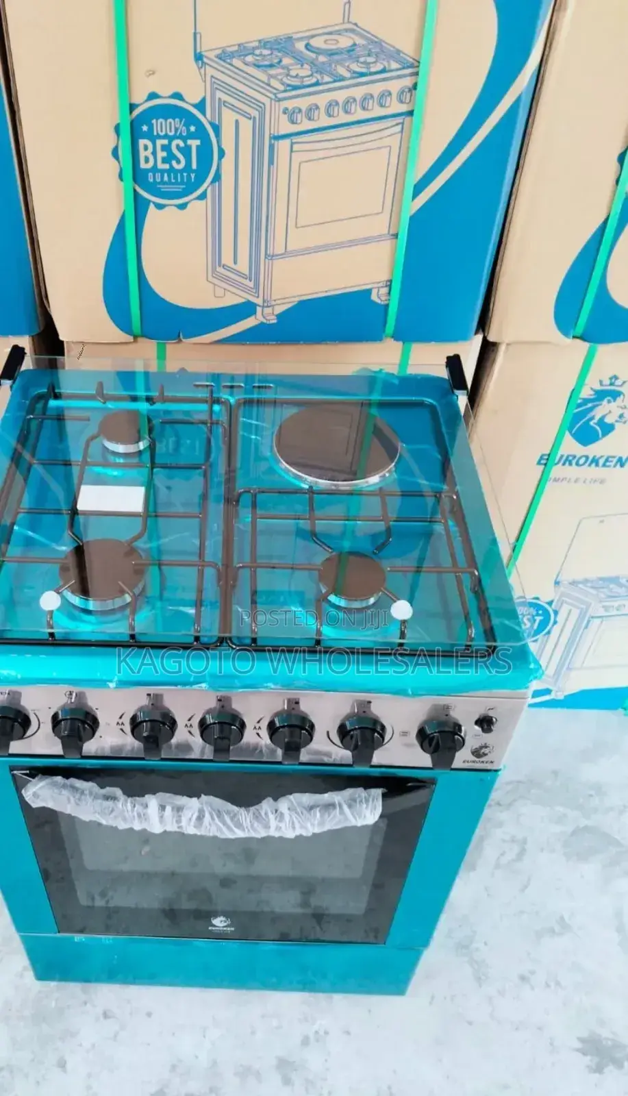 60*65 Euroken 3+1 Standing Cooker, Oven+Timer 3gas+1