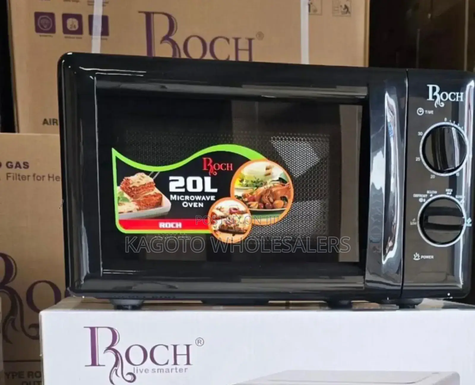 20 Litres Manual Roch Microwave Oven R*20/Black*
