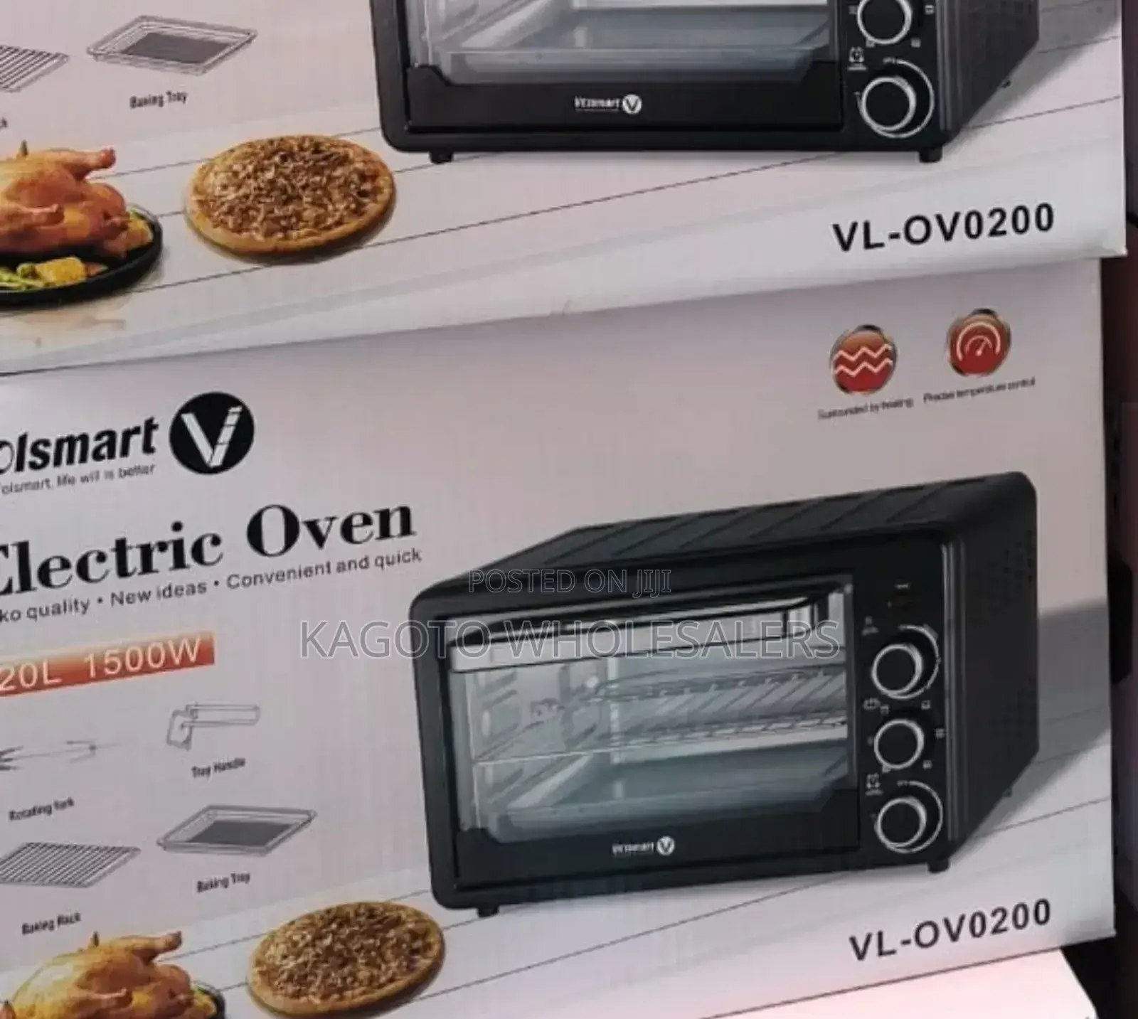 20 Litres Volsmart Electric Oven, Black Body 150w Vl*20