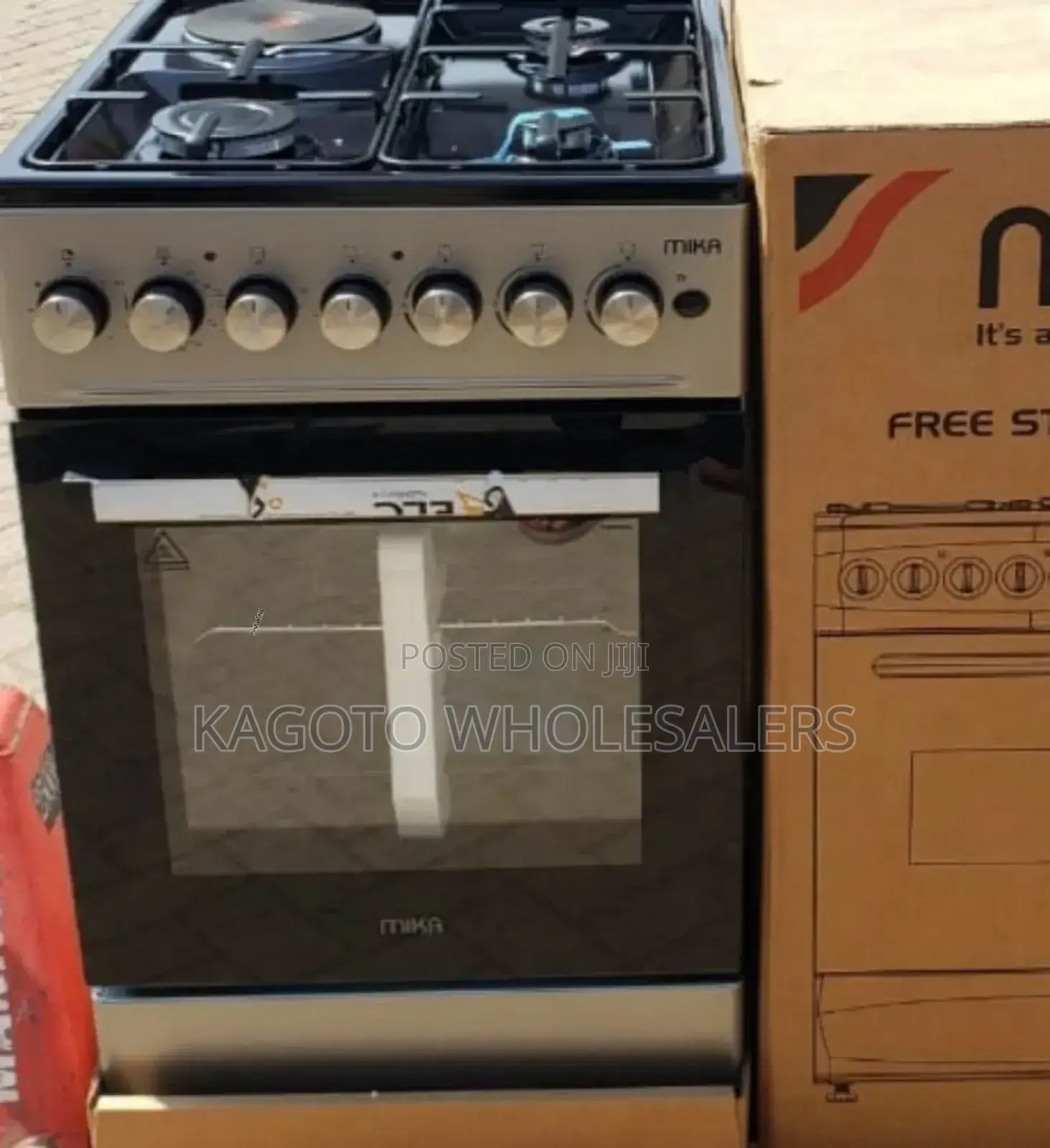 Mika Standing Cooker* 50cm*60cm, 3+1 Silver Body*
Mst50u31