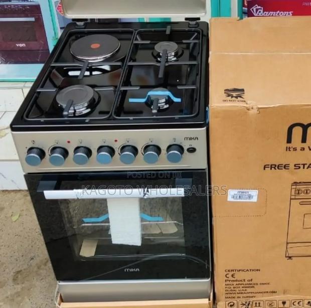Mika Standing Cooker 50cm X 60cm, 3+1 *Black Hob* Mst51esl