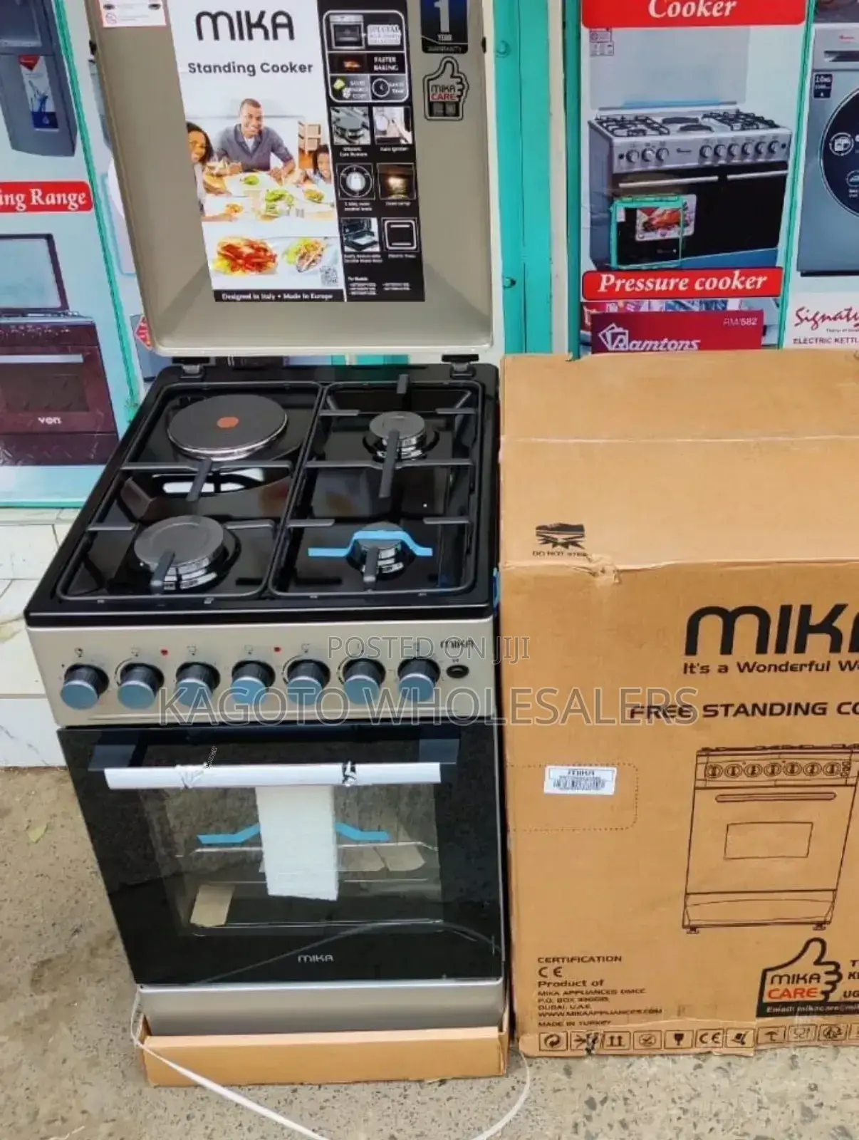 Mika Standing Cooker 50x 60 3+1e *Black Hob* Mst51esl
