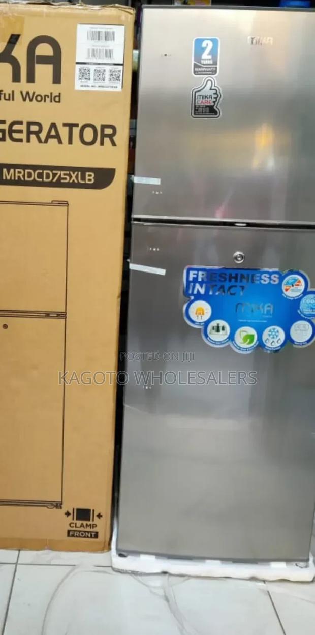 Mika Double Door 138litres Refrigerator (Grey) M138l*Rf