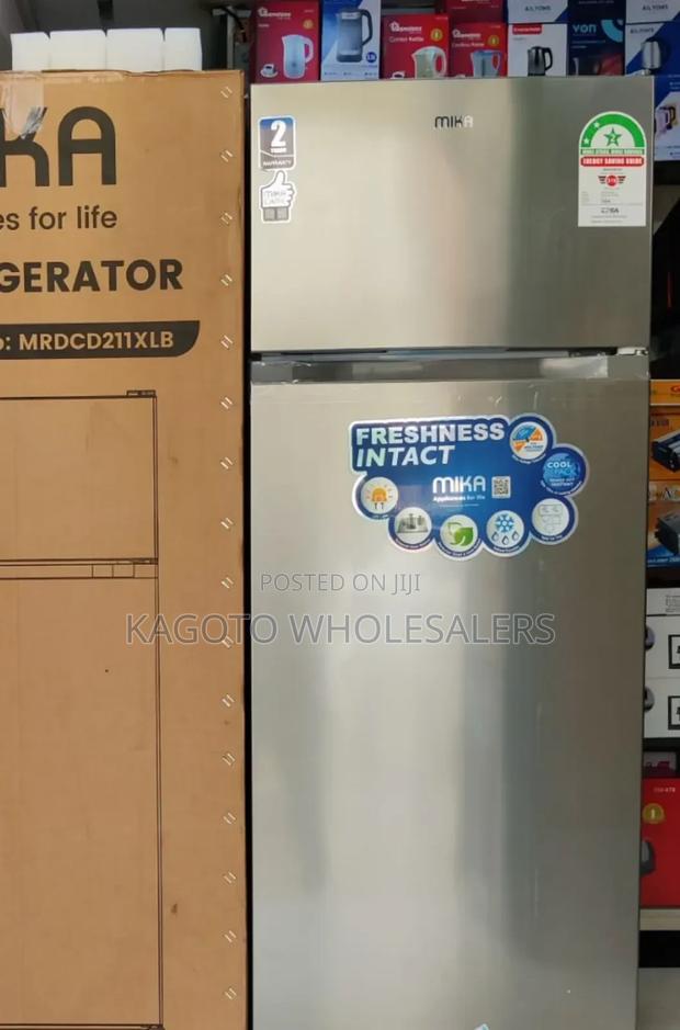 Mika Double Door 211litres Refrigerator (Grey) M211l*Rf