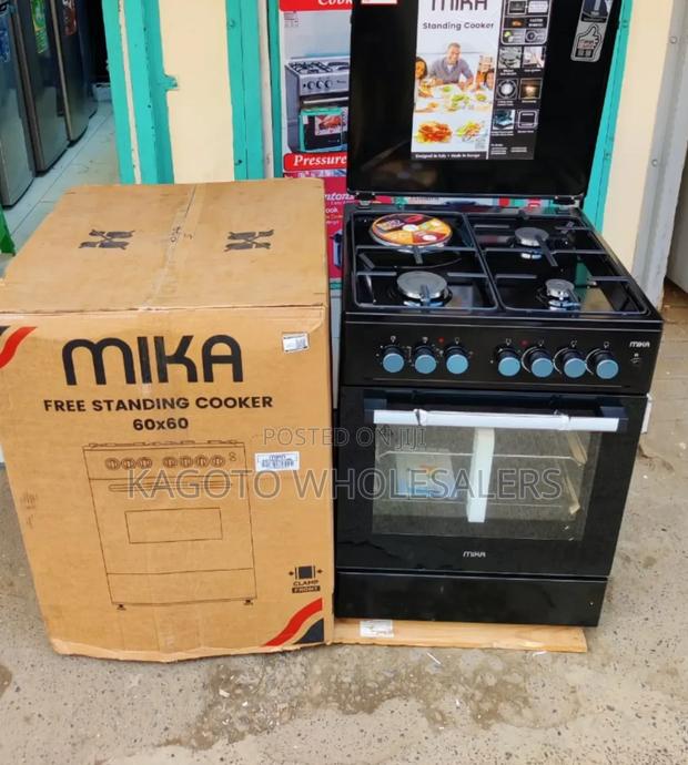 Mika Free Standing Gas Cooker, 60cm X 60cm, 3g+1e *Mst60u