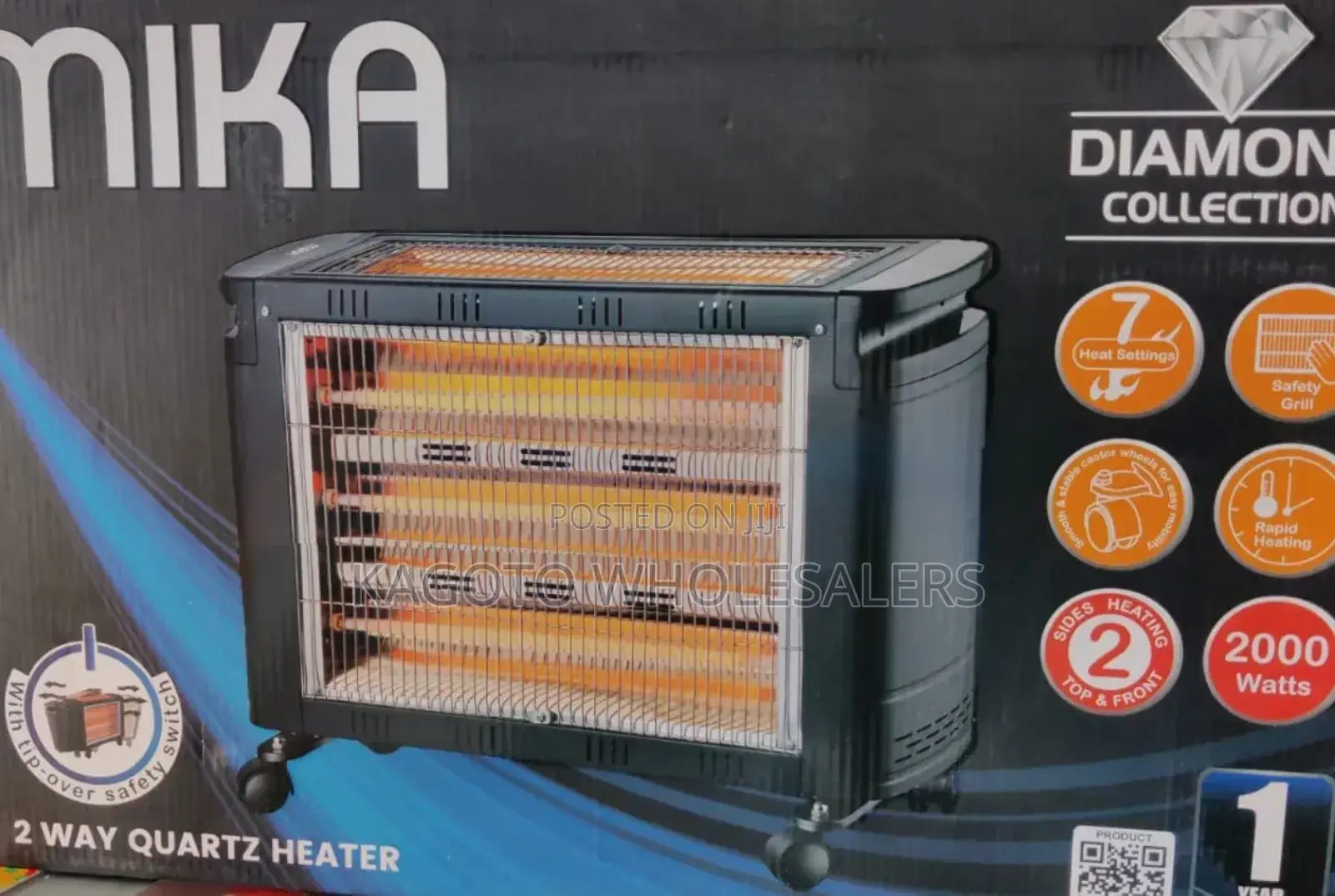 Mika Top Plus Front *Quartz* Room Heater H-2