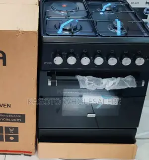 Black Mika Standing Cooker 3 Gas + 1 E 58cm X58cm *Mst5*8u3