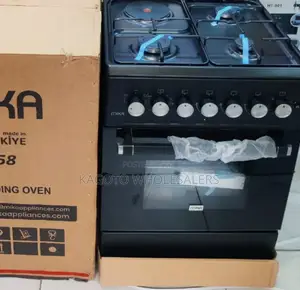 Black Mika Standing Cooker 3 Gas + 1 E 58cmby58cm *Mst5*8u3