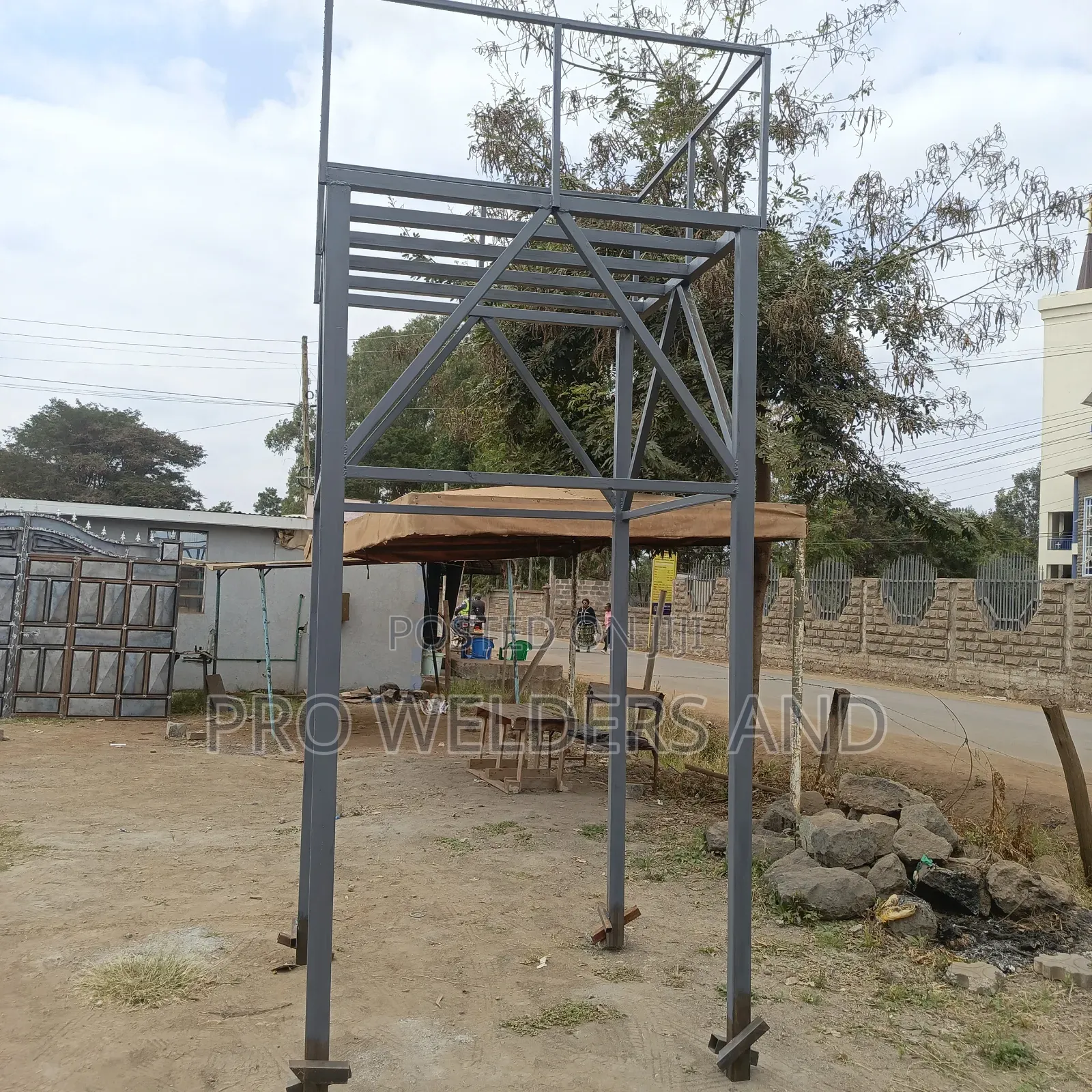"Heavy-Duty Steel Water Tower – Built to Last!"