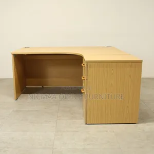 Office Desk: 1.2m L-Shaped Curved Office Desk
