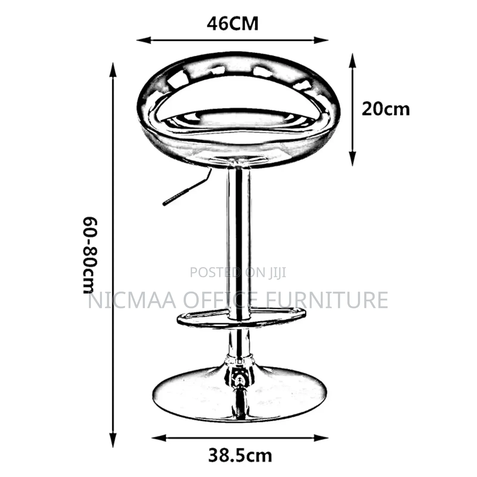 Bar Stool: Modern Swivel Bar Stool Adjustable Height