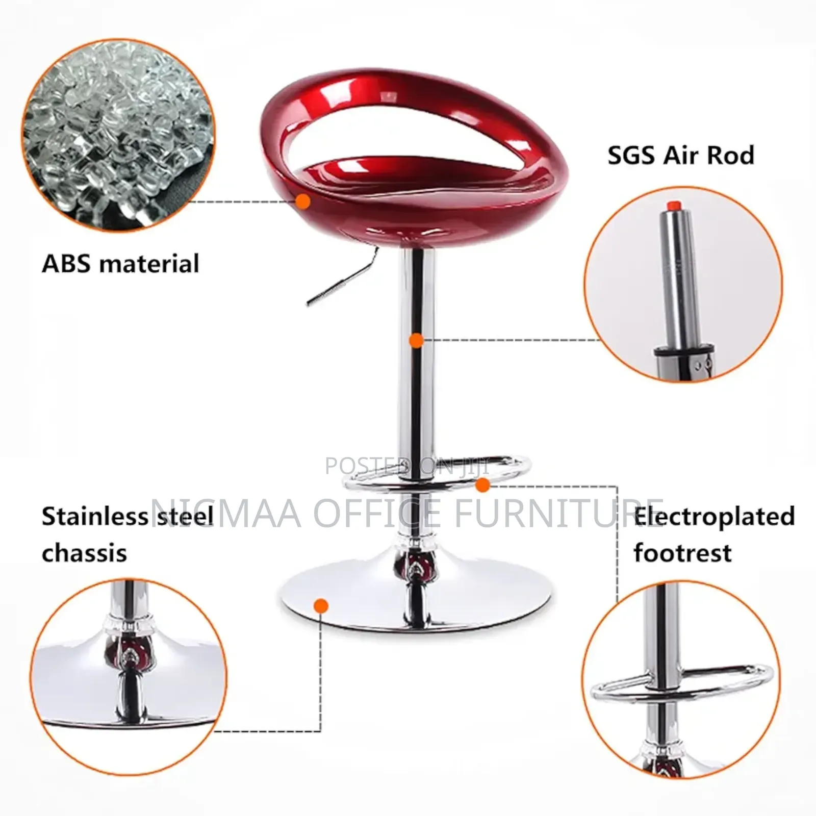 Bar Stool: Modern Swivel Bar Stool Adjustable Height