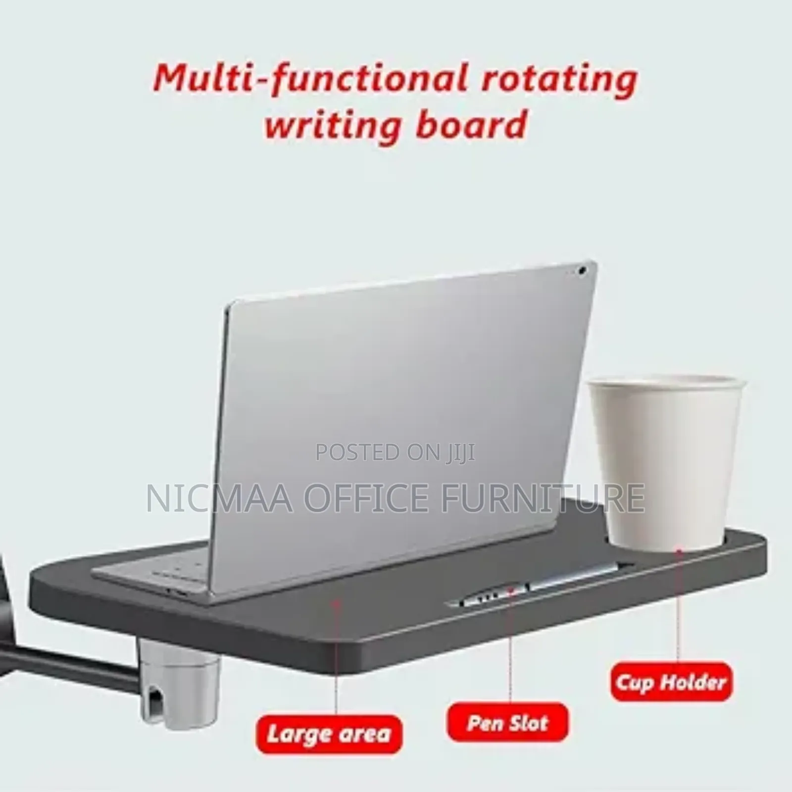 Foldable Chair: Mesh Study Chair With Writing Tablet