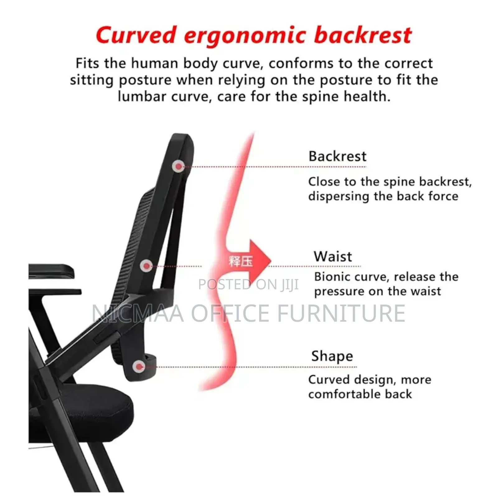 Foldable Chair: Mesh Study Chair With Writing Tablet