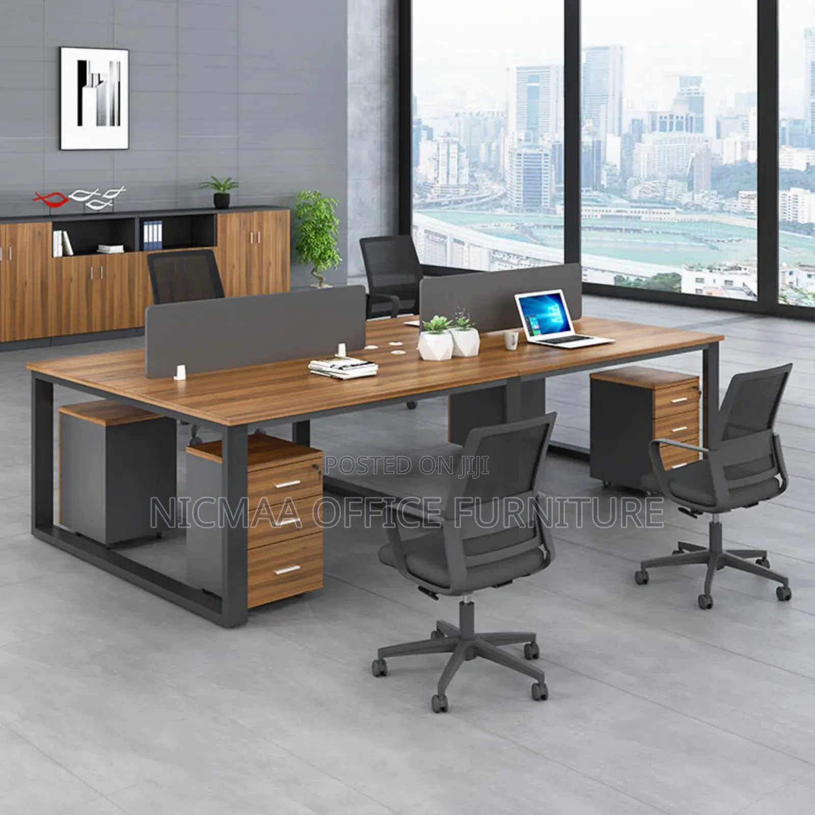 Workstation: 4-Way Open Mode Modern Office Workstations