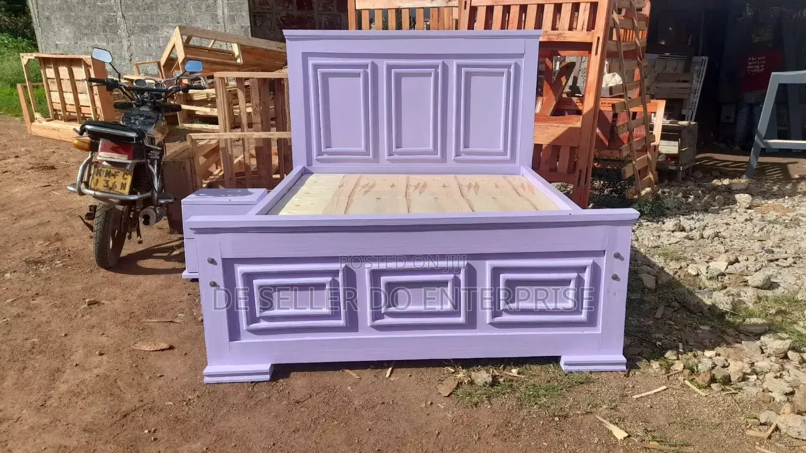 Purple Colour Bed Box Pattern 5*6