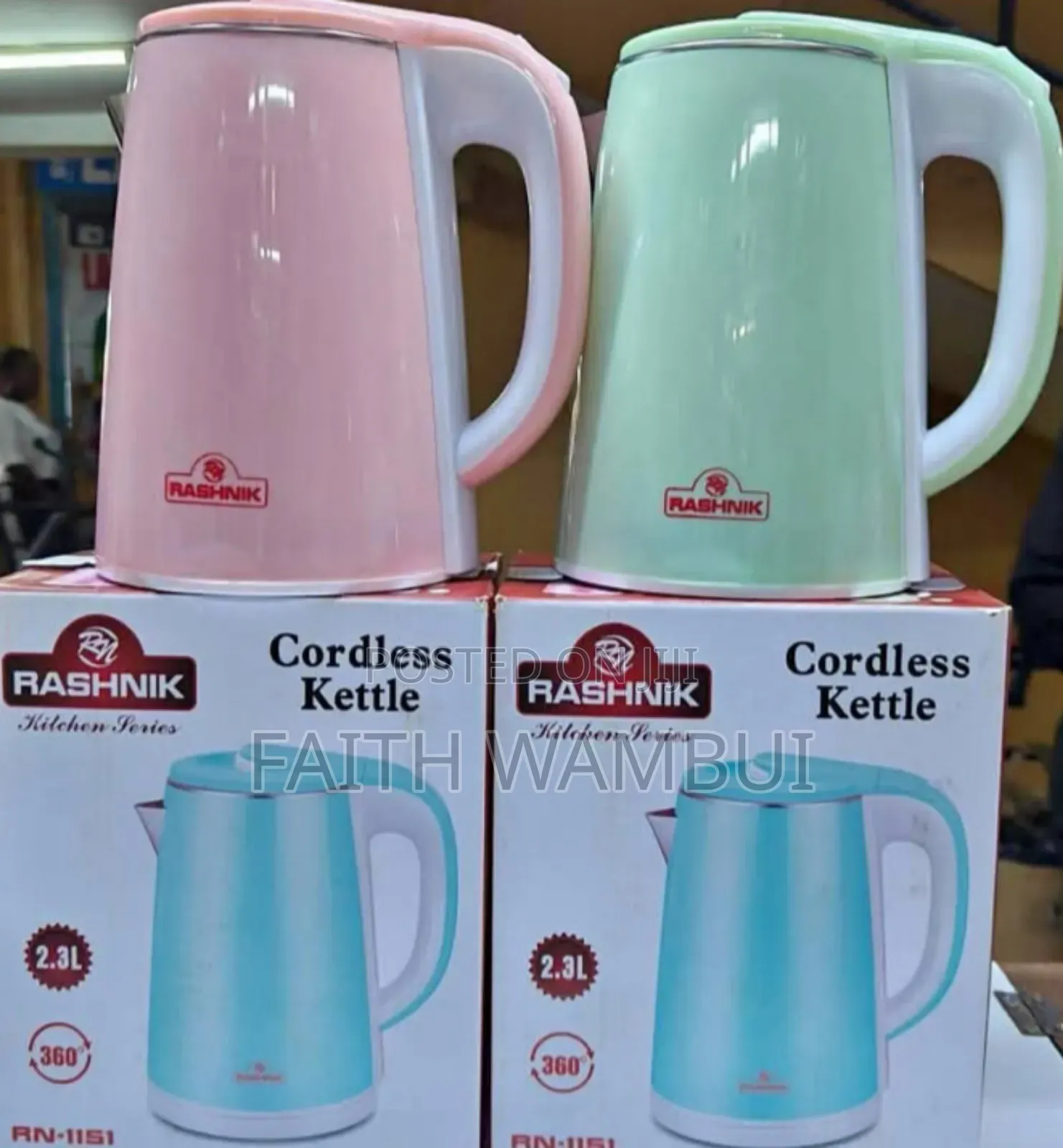 New Arrival Rashnik Cordless Kettle/Cordless Kettle