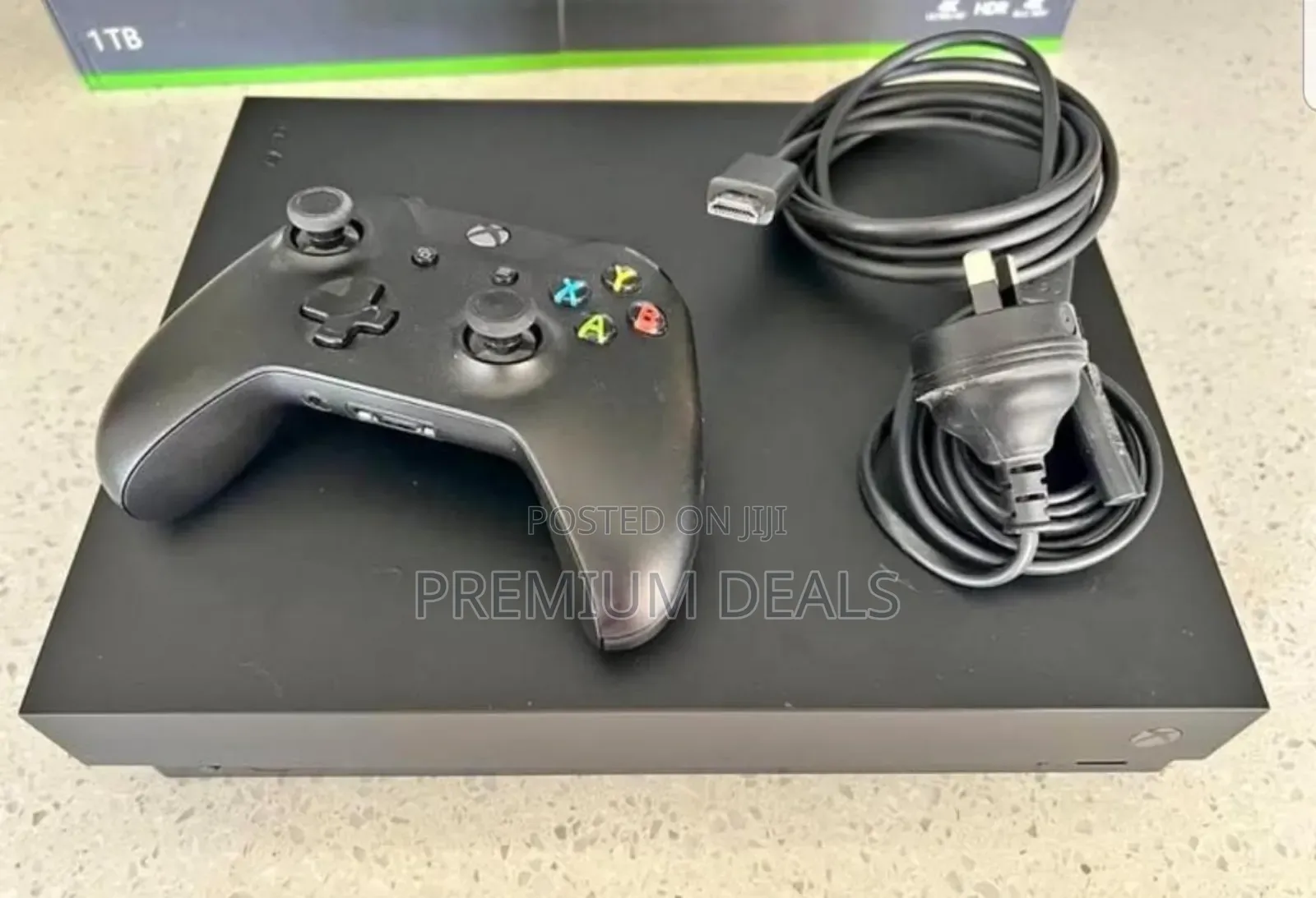 Black Xbox One X With Original Controller.