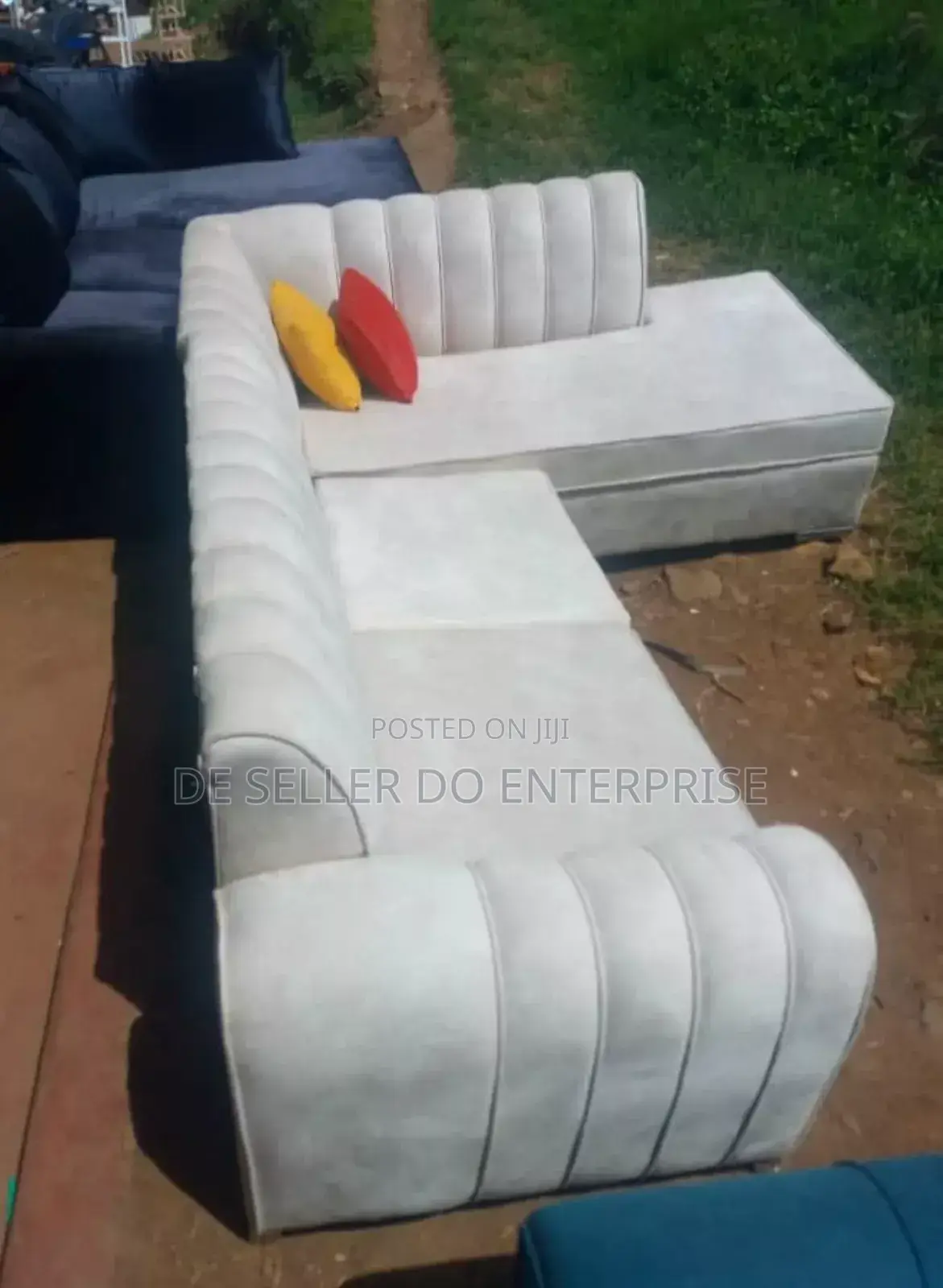 L-Shape Sofaset White