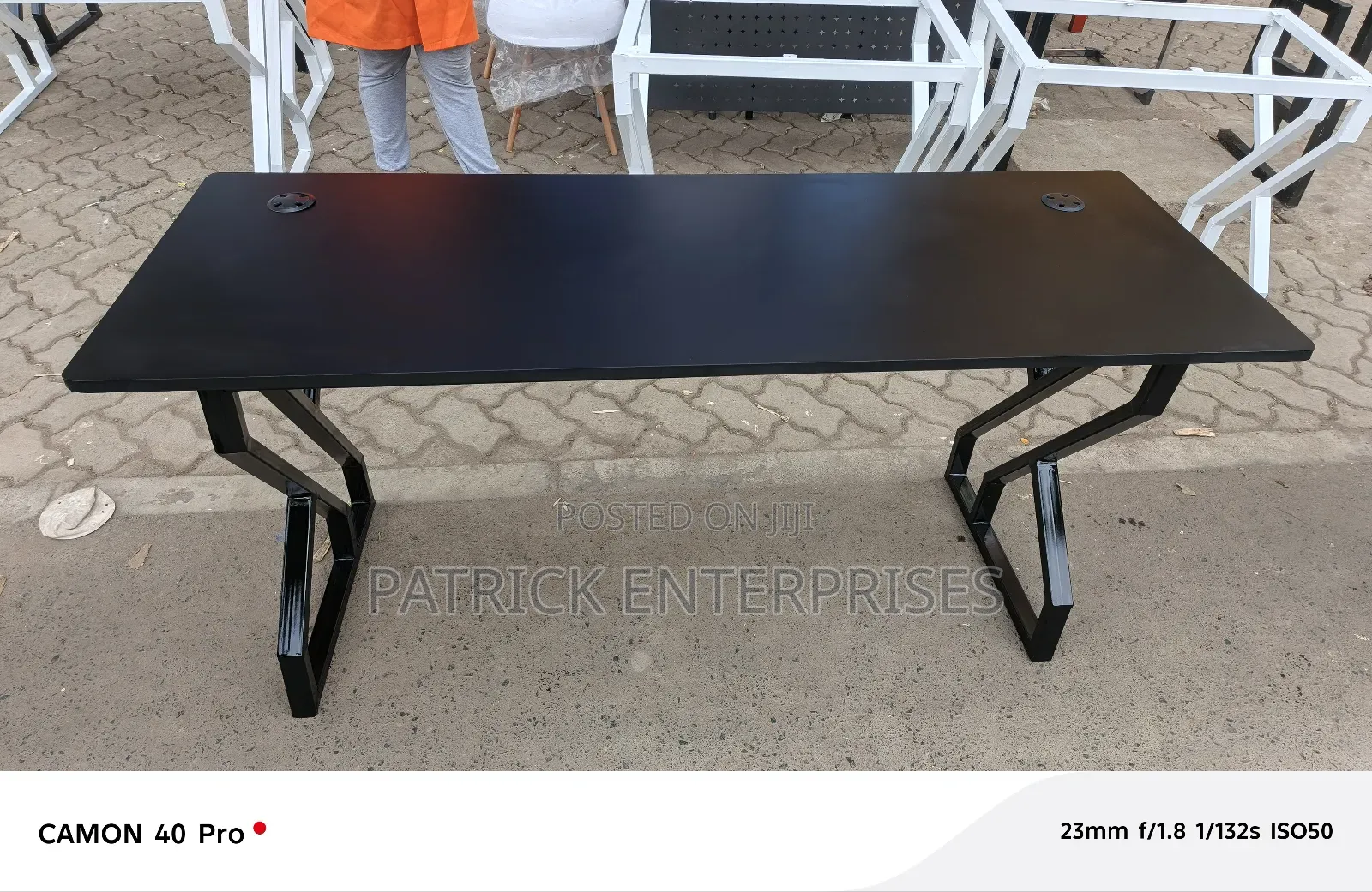 Modern Metallic 1.4 Mtr Black Computer/ Study Desk