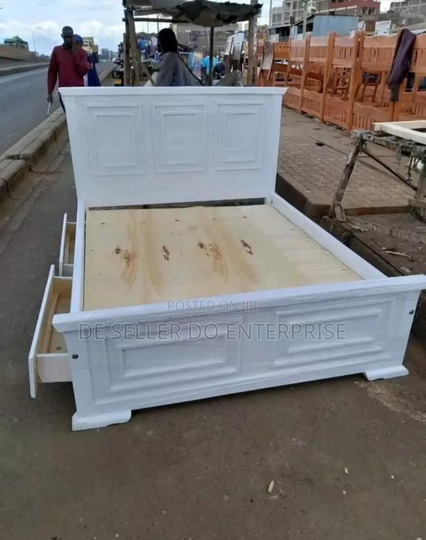 Bed White Clean 5*6 With Storage