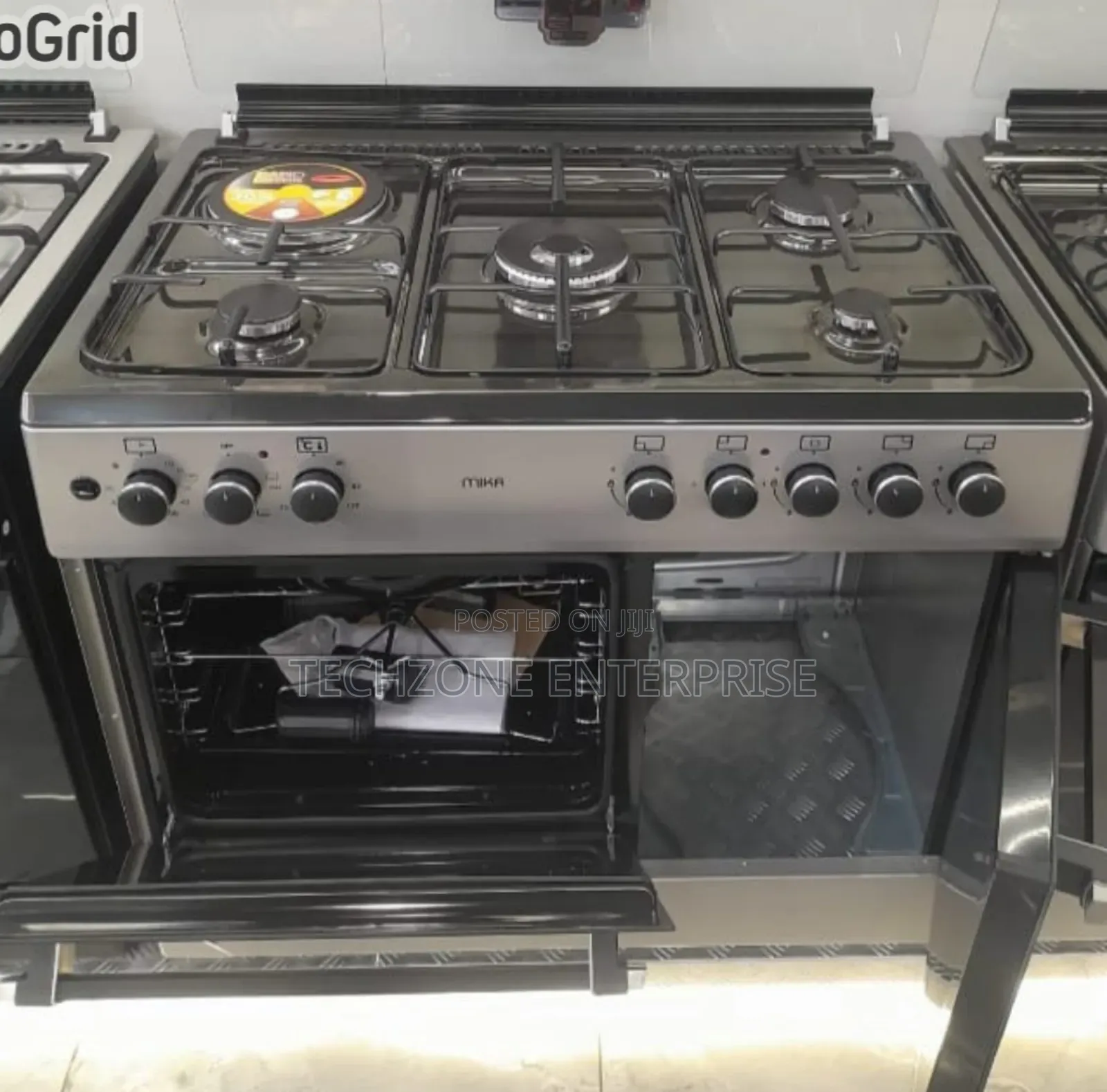 Mika Mst9041weg4sb Standing Cooker 90x60cm 4g (1 Wok) + 1 E,