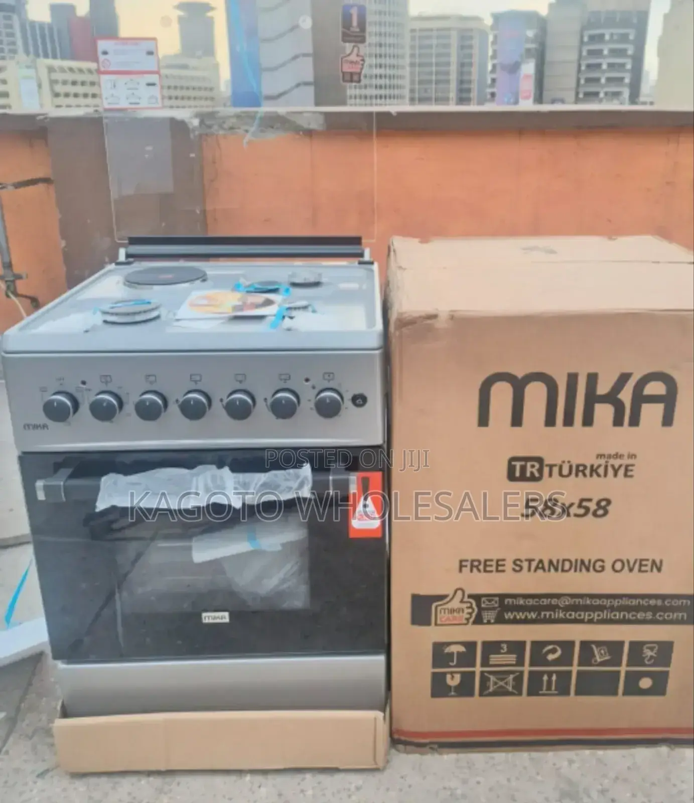 Mika 58 by 58 Standing Cooker 3+1