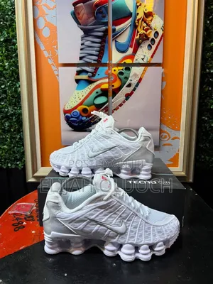Pure White Nike Shox Sneakers