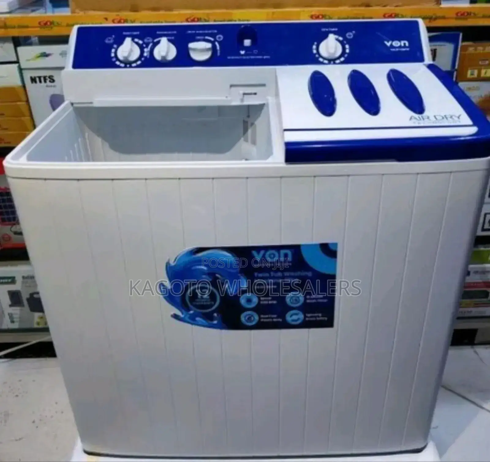 Washa And Spin- 12kgs Ramtons Washing Machine