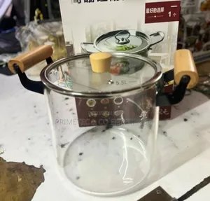 5.5 Borosilicate Glass Cooking Pot Microwave Safe.