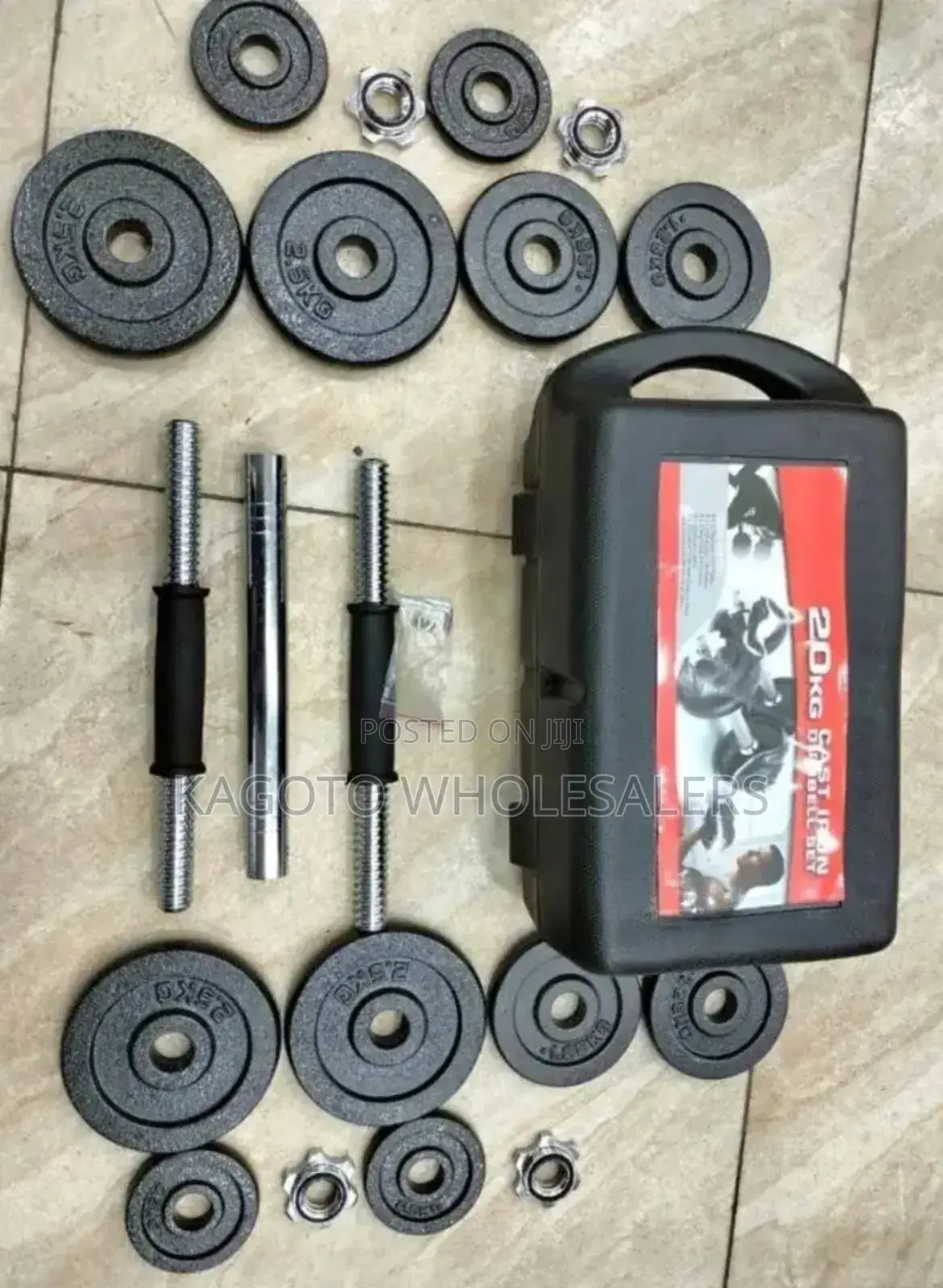 Colour Black - Chrome 30kgs Dumbells
