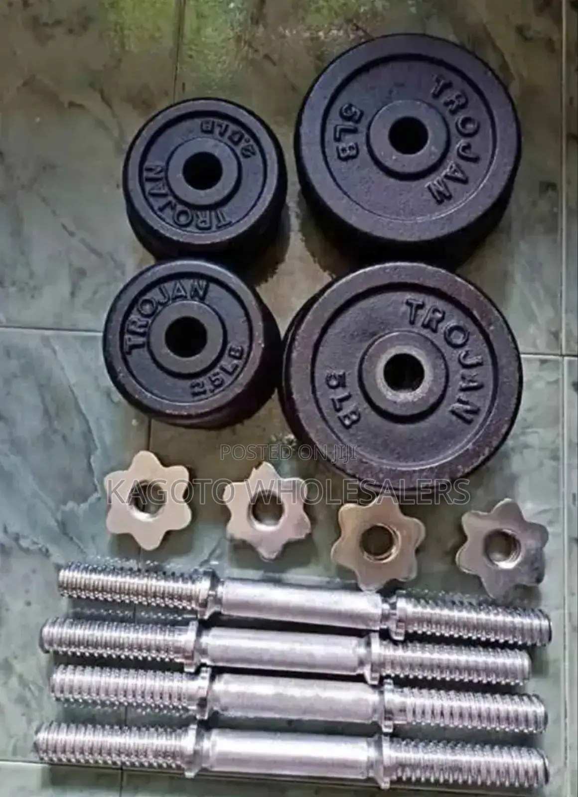 Colour Silver - Chrome 30kgs Dumbells