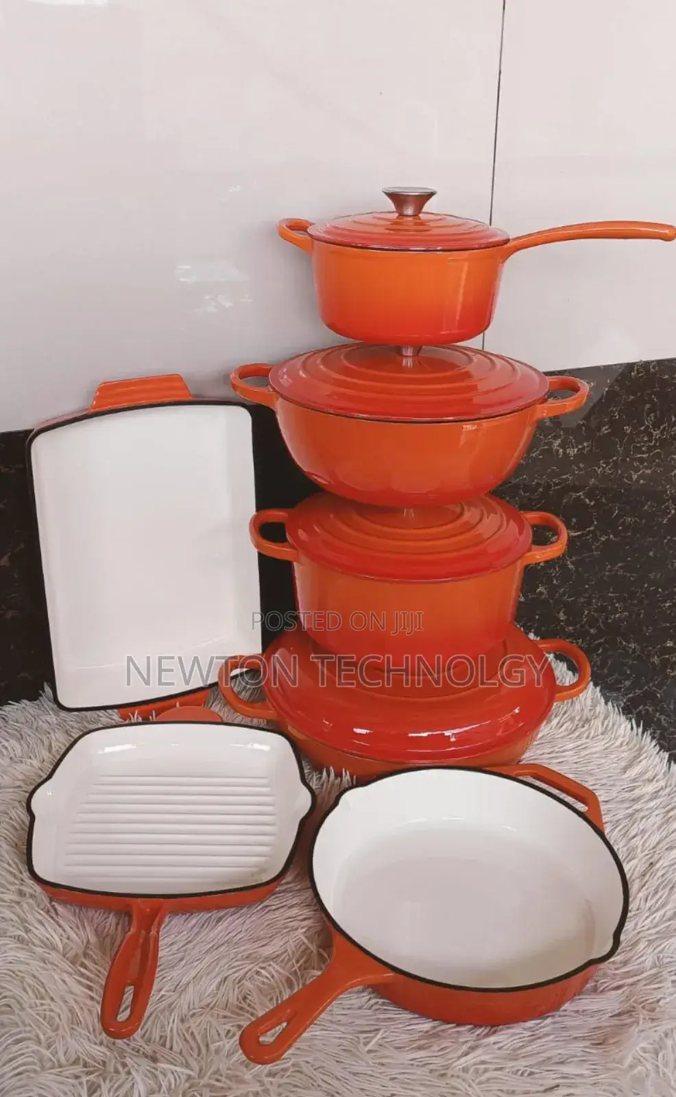 11 Pieces Cast Iron Cooking Pots