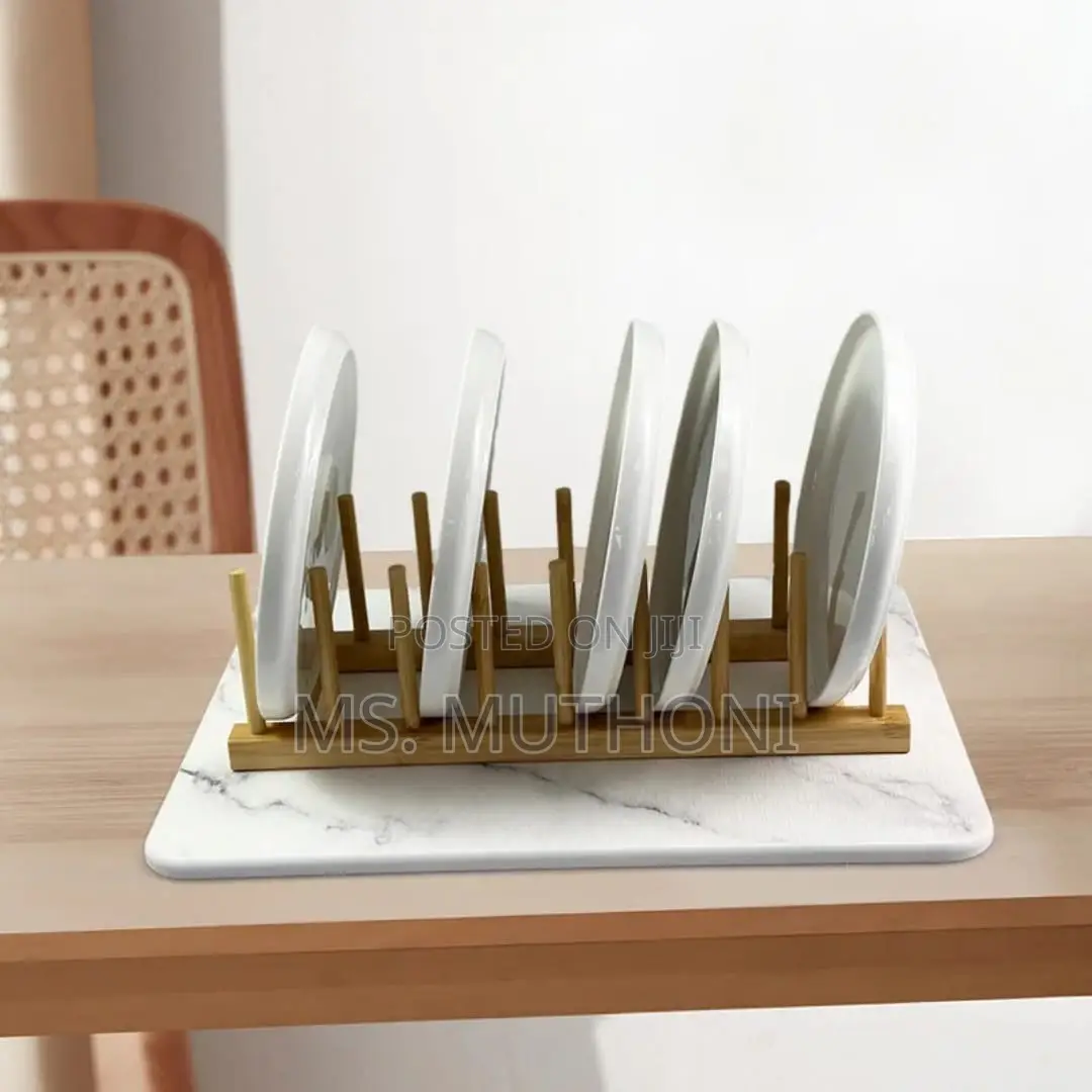 6 Slots Bamboo Plate Holder*