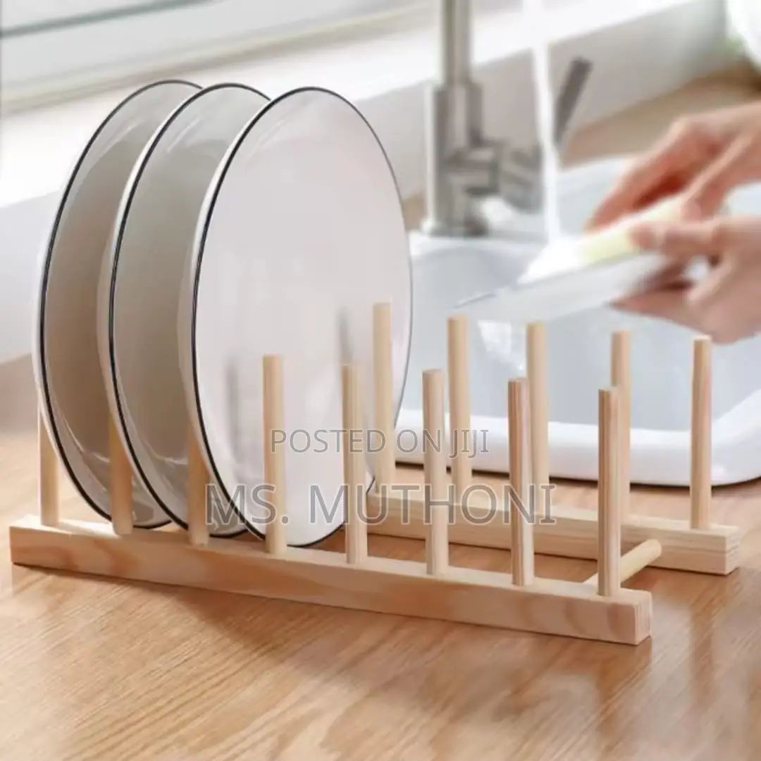 6 Slots Bamboo Plate Holder*