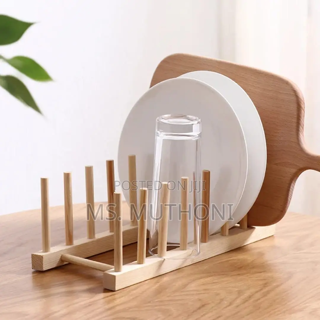 6 Slots Bamboo Plate Holder*