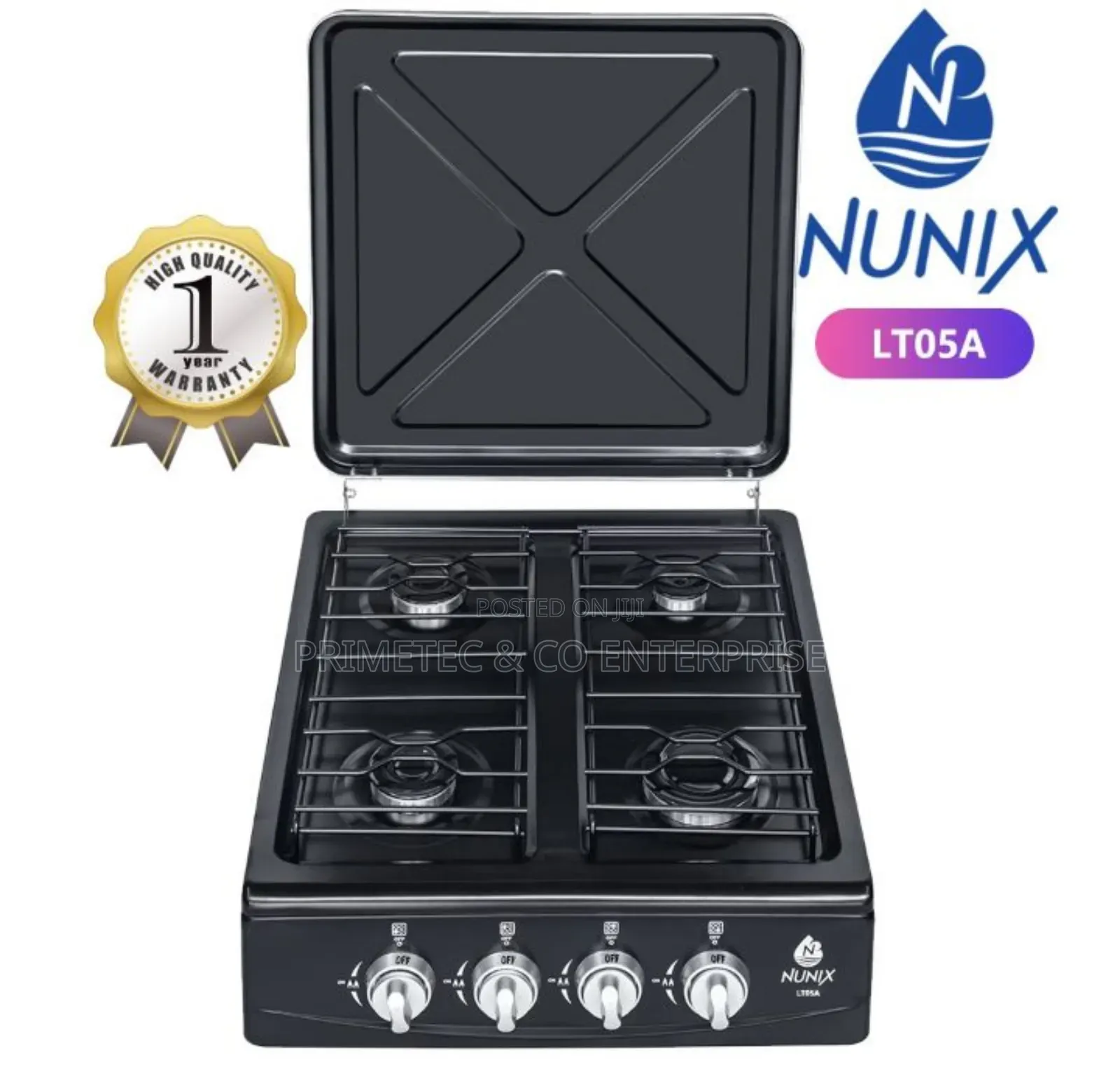 Nunix Table Top Cooker Full Gas Burner Stove