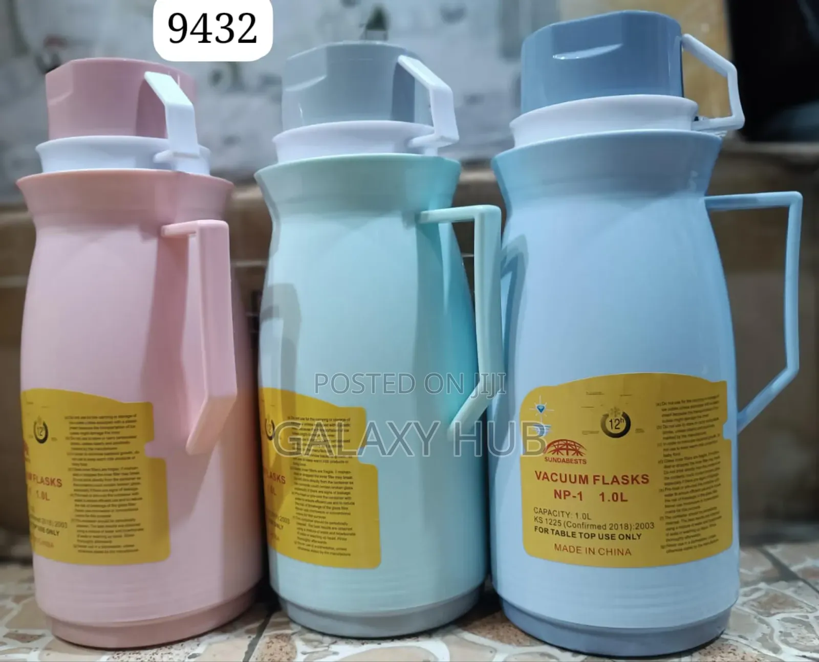 Breakable Vacuum Flask Available*
Capacity: 1.0 Litres