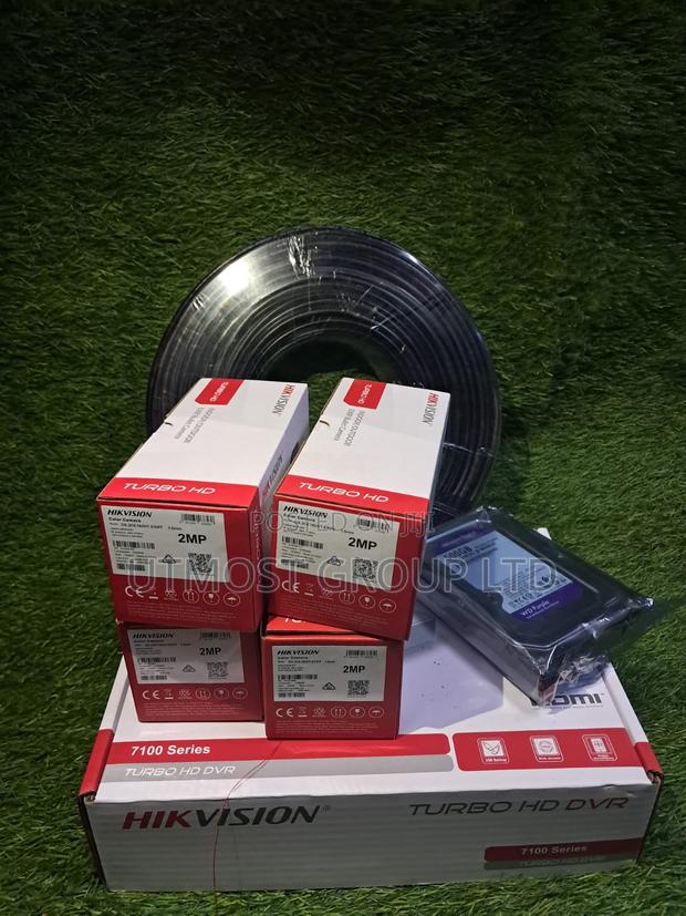 4ch Hikvision System: 2 Bullet 2 Dome + Full Setup - main view