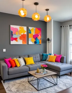 New Corner Sofas With Coloured Throw Pillows