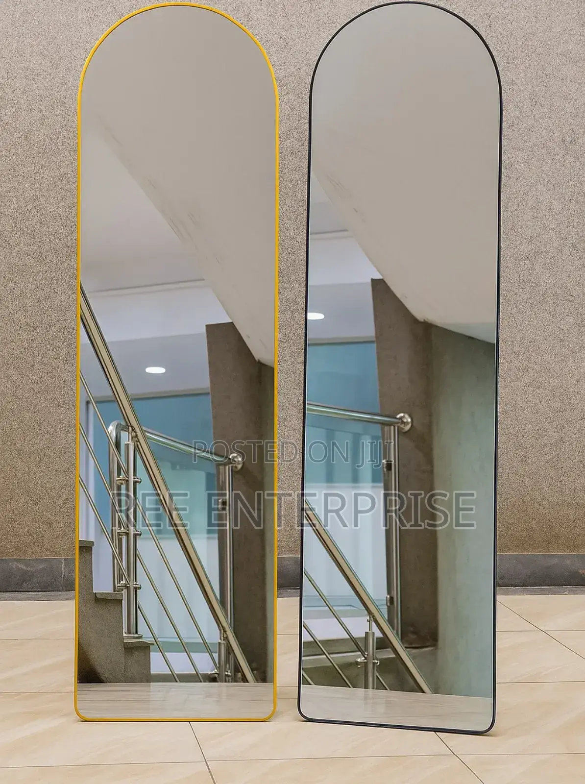 41cm Arched Aluminum Alloy Full Length Dressing Mirror